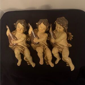 Set of Three Cherub Figurines